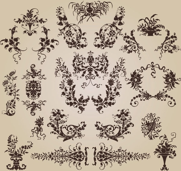exquisite shading pattern 01 vector
