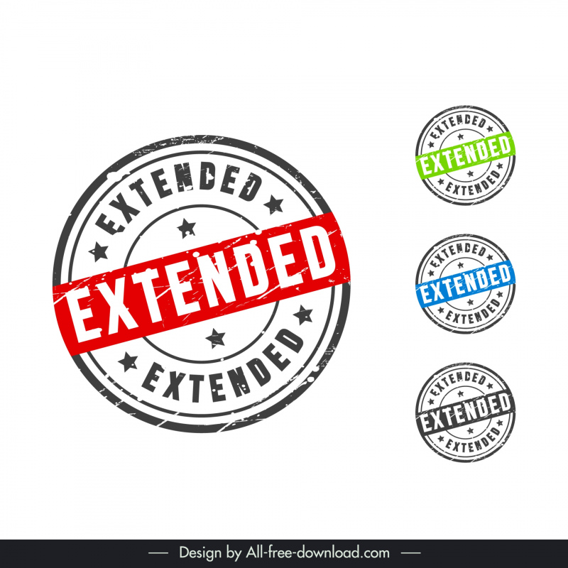 extended stamps collection flat symmetric classical circles