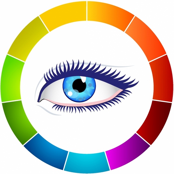 Eye and color wheel 