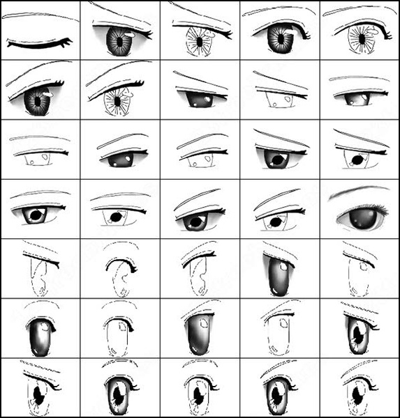 Anime Eye Brushes Photoshop - Creating An Anime Eye Step By Step Using