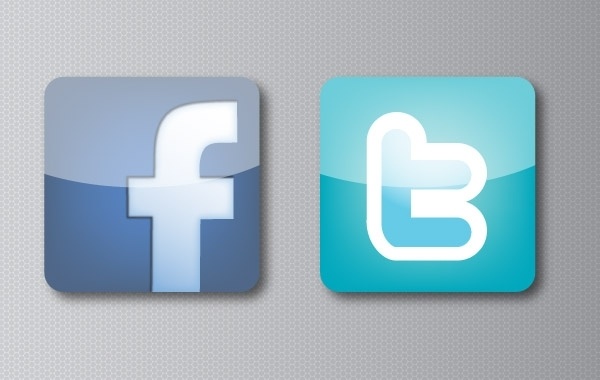 Facebook and Twitter Icons