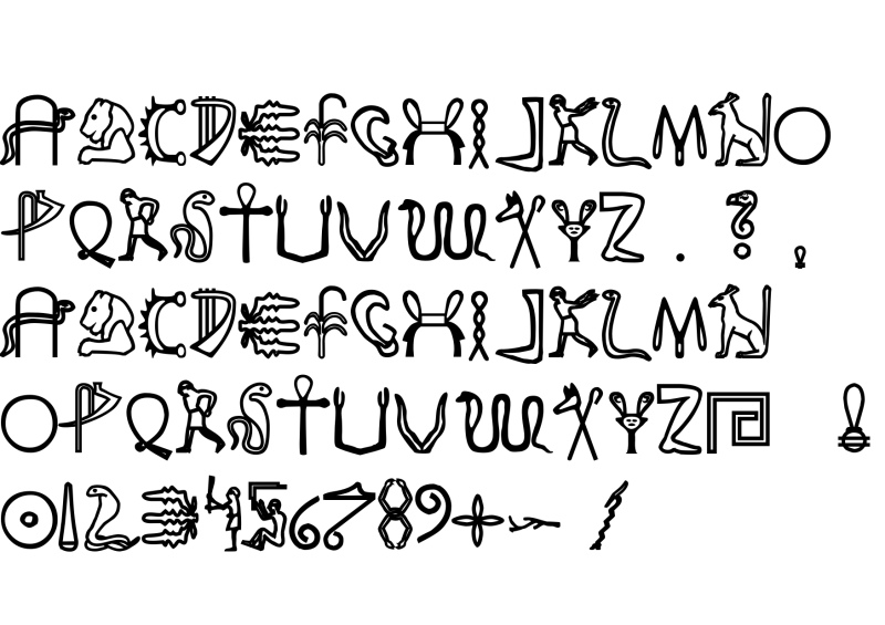 Egyptian Hieroglyphics Font Free Download