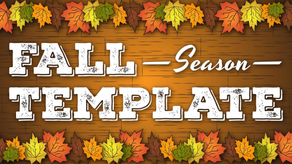 fall leaf and wood background template for thanksgiving cards