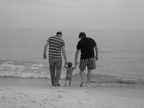 family father beach