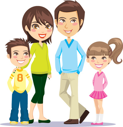 family member design elements vector