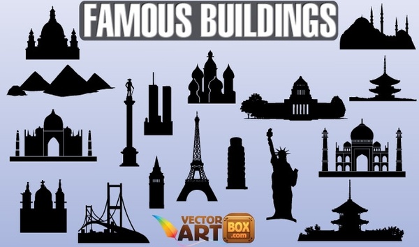Famous Buildings Silhouettes