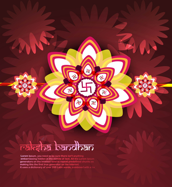 fantastic raksha bandhan celebration colorful background vector