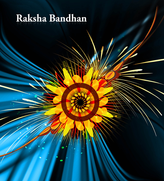 fantastic raksha bandhan festival colorful background vector