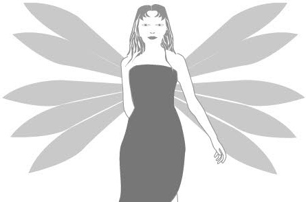 Fantasy angels girl wings free vector  