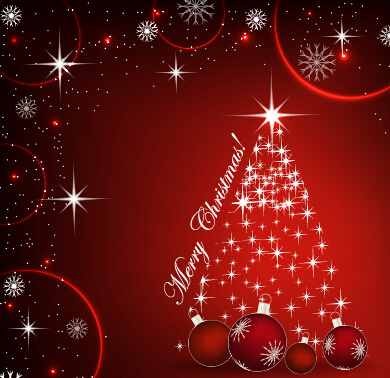 fantasy christmas baubles vector background