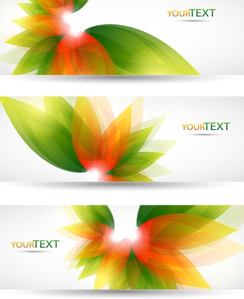 fantasy flowers background banner template vector 4 