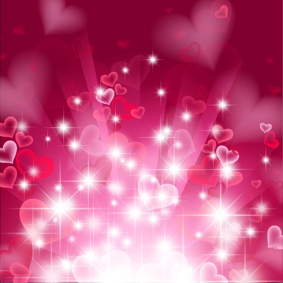 romance background twinkling dynamic hearts red blurred decor
