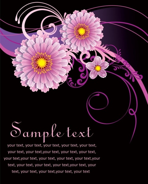 fashion floral background 04 vector