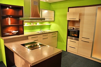 fashion green tone of the kitchen picture