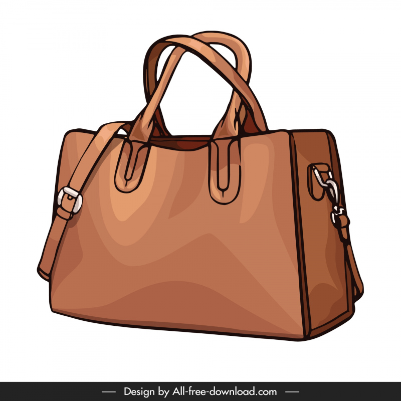 fashion handbag design elements elegant handdrawn classic