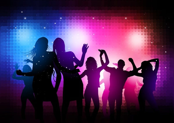 party background eventful silhouette design