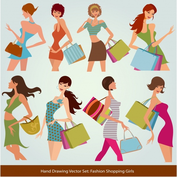 fashion shopping shopping silhouettes vector