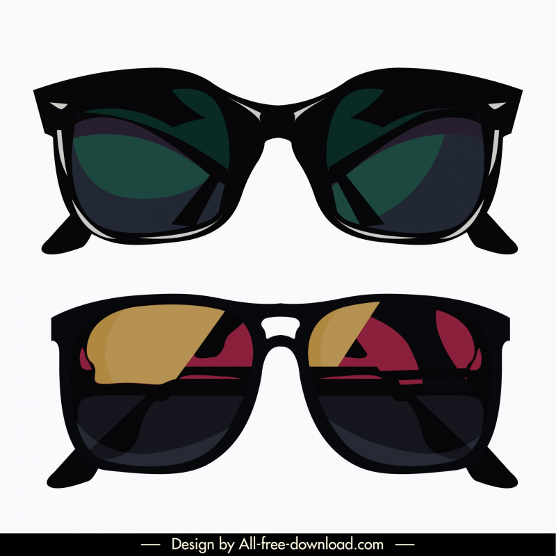 fashion sunglasses templates  elegant dark modern