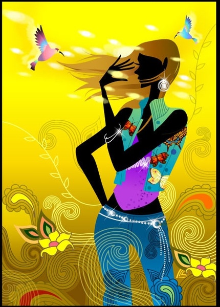 fashion vector girl living a simple 1