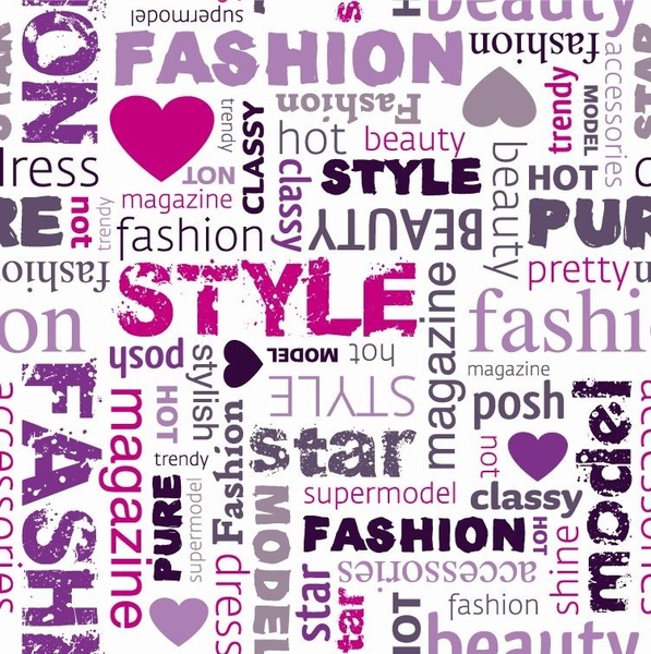 Fashion Word Collage Vector Illustration Free vector in Encapsulated ...