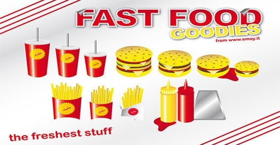 Fast food goodies vector 