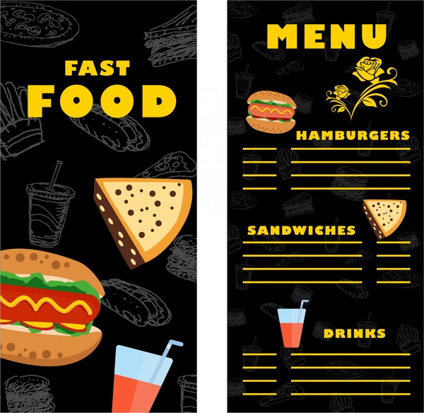 Fast Food Menu Design Templates