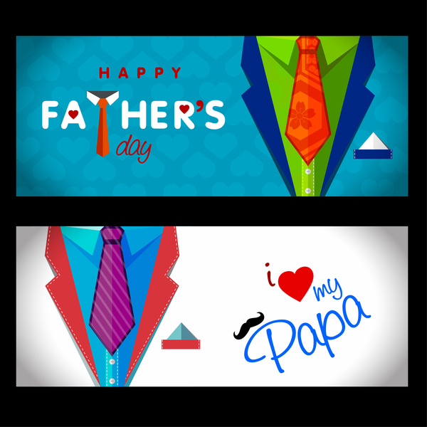 fathers day poster illustration with vests design