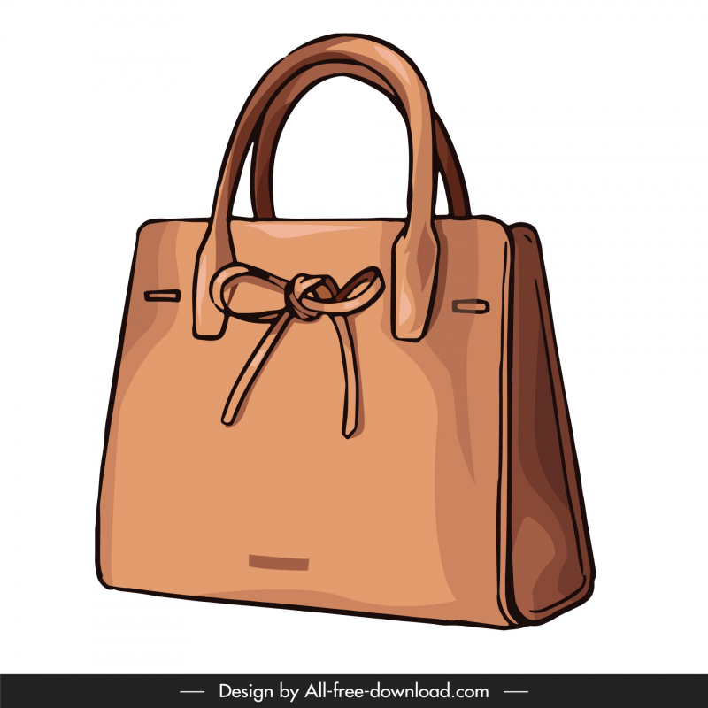 female handbag template elegant design 
