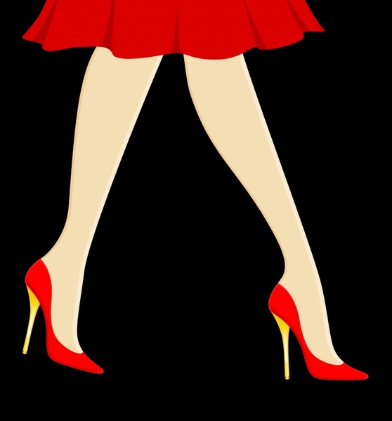 footwear fashion background woman legs icon decor