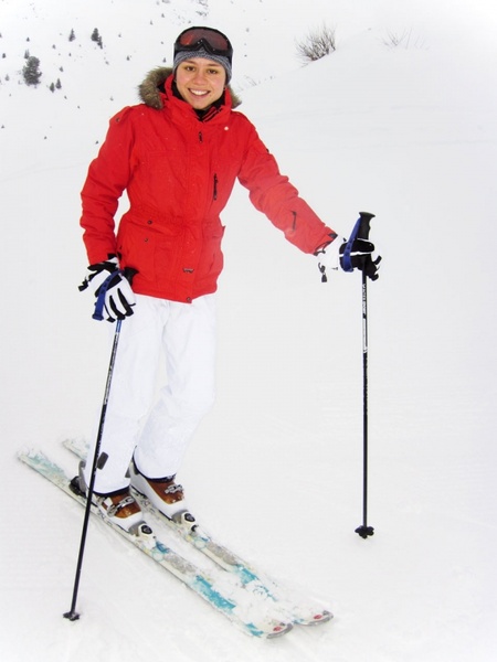 female skier
