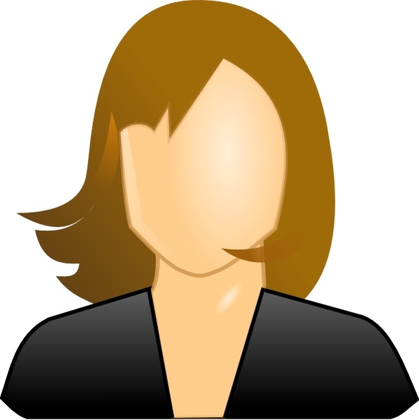 Female User Icon clip art 