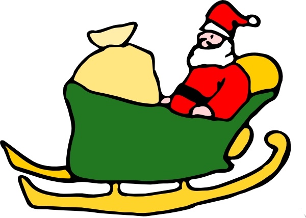 Fen Santa In His Sleigh clip art