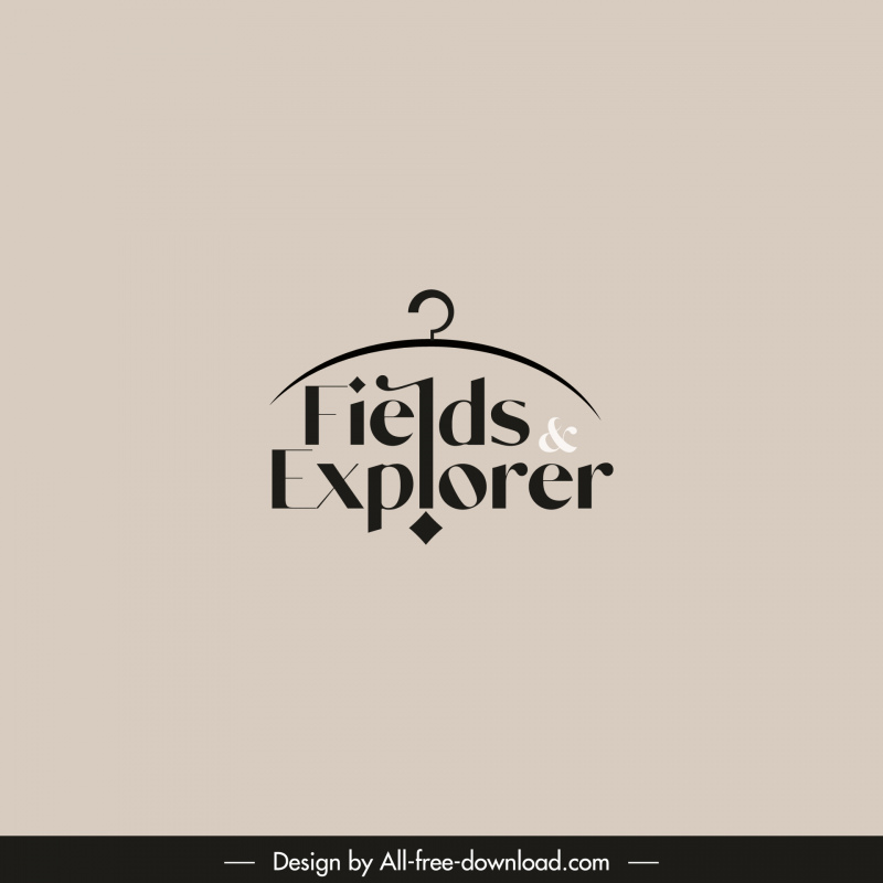 fields explorer logotype texts hanger curves sketch