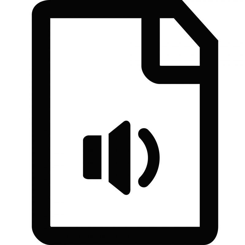file audio sign icon flat black white megaphone outline