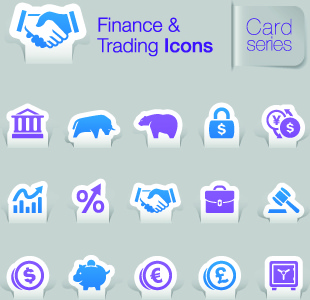 finance and trading icons vector