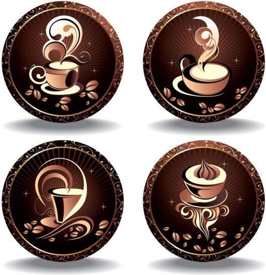 fine coffee element 05 vector