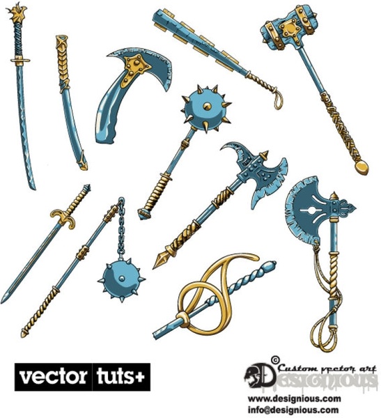 fine game weapon set vector