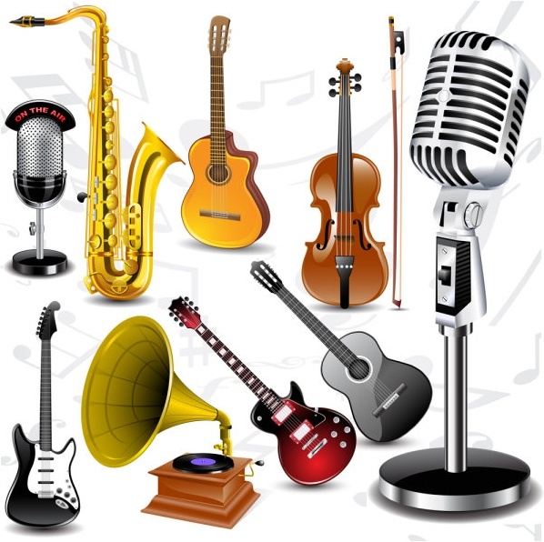 fine musical instruments vector
