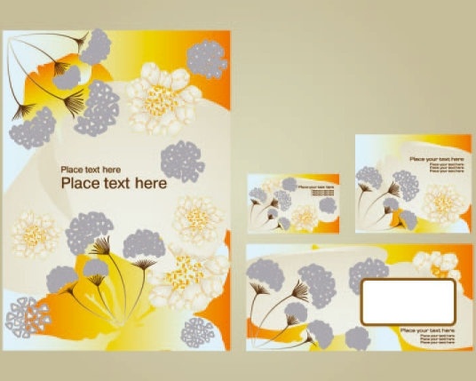 fine pattern business card template 02 vector