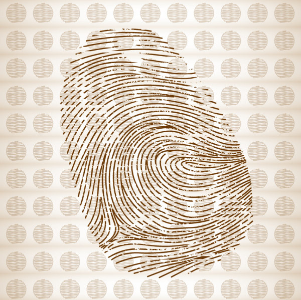 fingerprint with pattern vector graphics