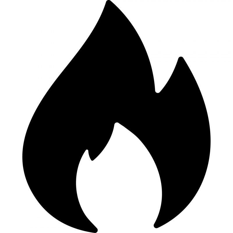 fire alt icon black white flat silhouette outline