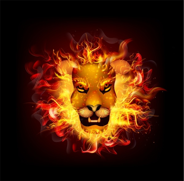 Fire Lion Free Vector In Adobe Illustrator Ai Ai Encapsulated Postscript Eps Eps Format For Free Download 23 75mb