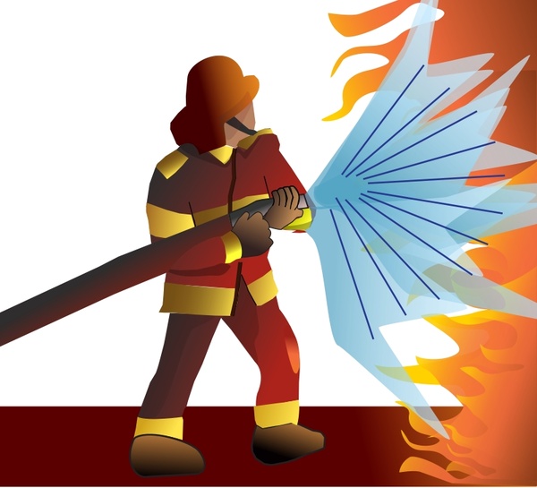 Firefighter/pompier Vectors graphic art designs in editable .ai .eps