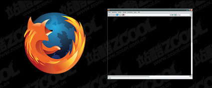 Firefox browser window vector material