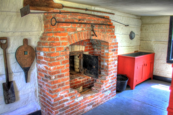 fireplace pit at fort wilkens state park michigan 