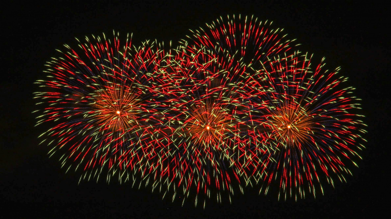 fireworks scene picture elegant contrast dynamic