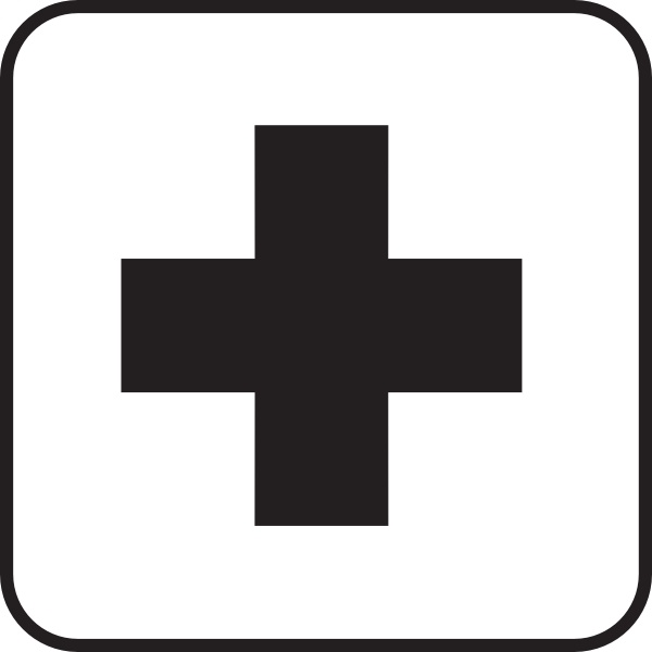 First Aid Map Sign clip art