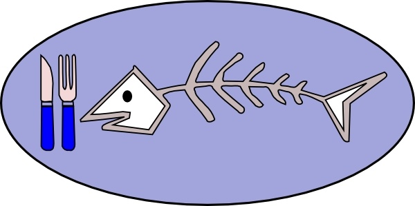 Fish Bones Food clip art 