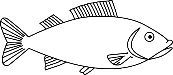 Fish Outline clip art 