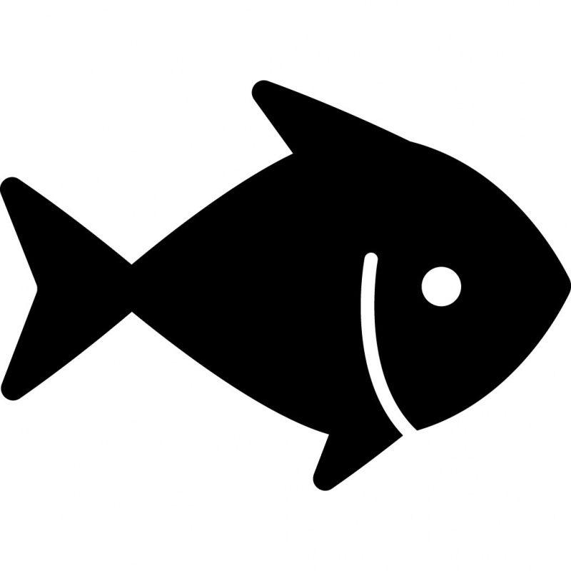 fish sign icon flat black white contrast geometric sketch